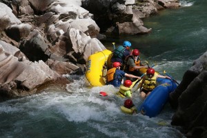 Me having a moment in the Payette River. I am under that helmet on the left.
