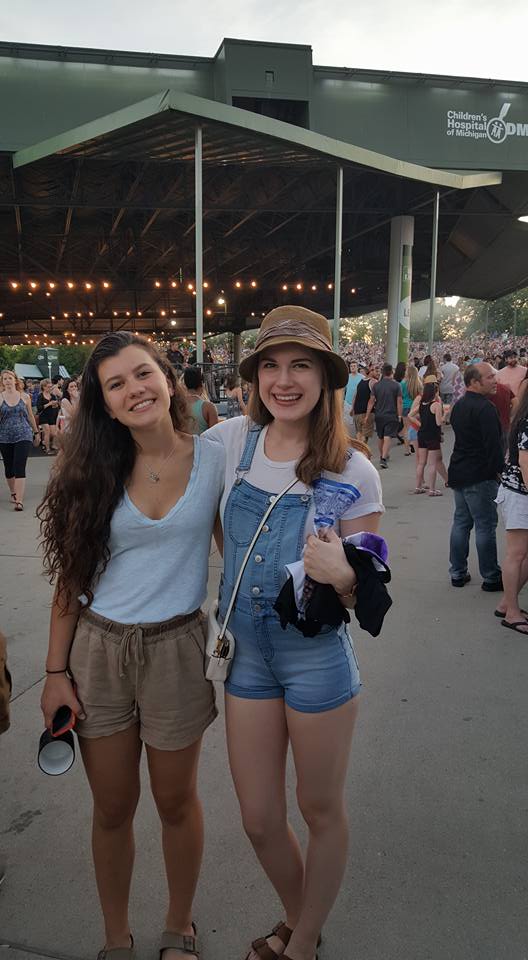 My beautiful and fun girls at the concert.