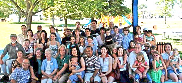 The extended Gibson clan at the last family reunion